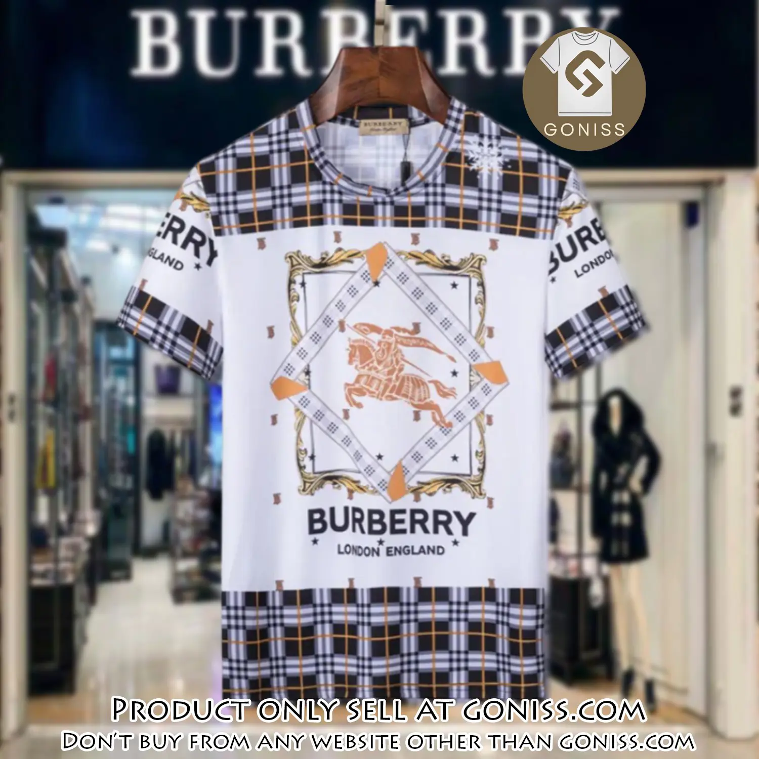 Burberry london england luxury brand tshirt outfit for men women gn0416148